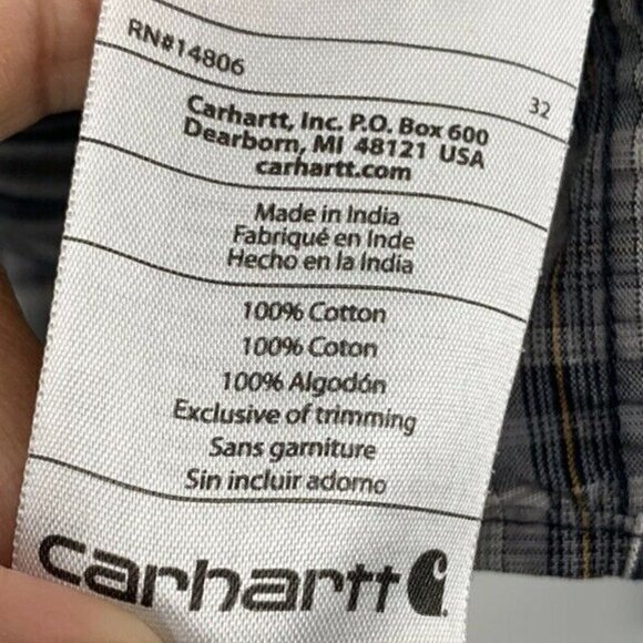 Carhartt Button-Down Plaid Shirt Relaxed Fit Large - Picture 6 of 6